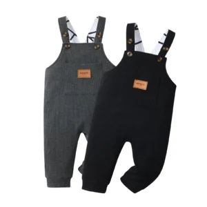 2 Pack Baby Overalls Solid Colors